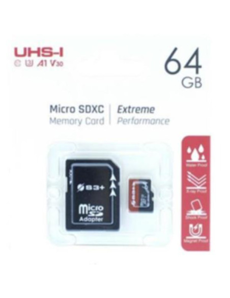 64GB S3+ MICROSDHC UHS-I U3