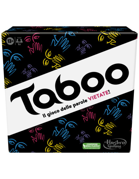 Hasbro Gaming Taboo, gioco da tavolo, giochi con parole da indovinare per adulti e adolescenti dai 13 anni in su, giochi per le 