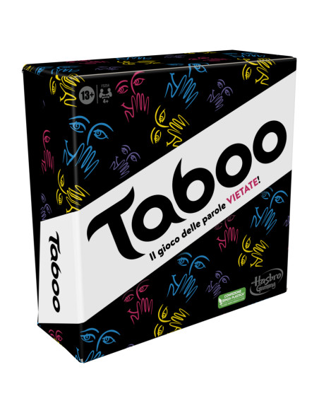 Hasbro Gaming Taboo, gioco da tavolo, giochi con parole da indovinare per adulti e adolescenti dai 13 anni in su, giochi per le 