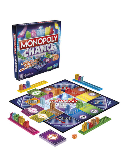 Monopoly Chance, gioco da tavolo, gioco per famiglie di veloce da 2 a 4 giocatori
