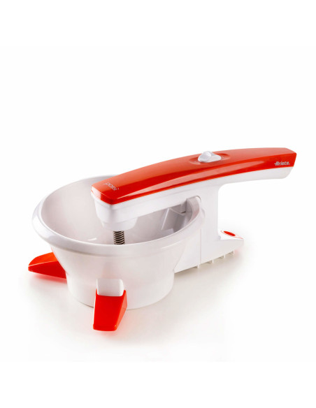 Ariete 261 Passì - Passaverdure Elettrico - 3 dischi Acciaio Inox - adattabile a qualsiasi recipiente - 25 Watt - Bianco e aran