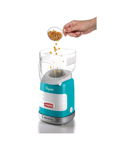 Ariete 2956, Pop Corn Party Time, Macchina per Pop Corn, Scoppia 60gr di Mais per Pop Corn in 2 minuti con Aria Calda, Senza Gra