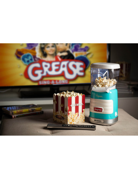 Ariete 2956, Pop Corn Party Time, Macchina per Pop Corn, Scoppia 60gr di Mais per Pop Corn in 2 minuti con Aria Calda, Senza Gra