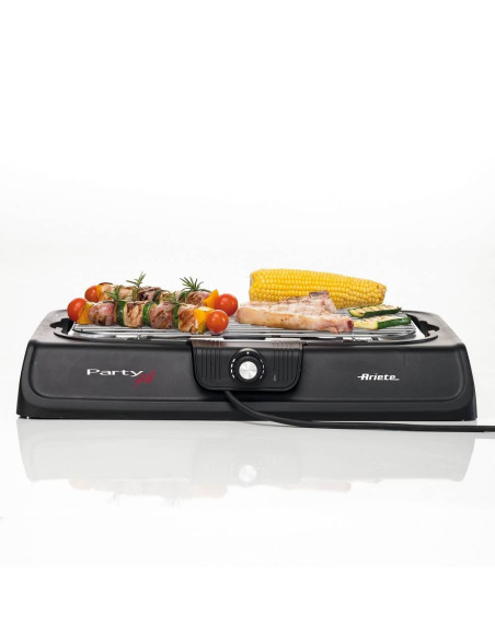 Ariete 723 Party Grill - barbecue elettrico. Potenza 2000W. Cottura lenta e rapida. Per carne, verdura e pesce. Dotata di vassoi