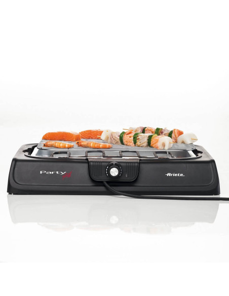 Ariete 723 Party Grill - barbecue elettrico. Potenza 2000W. Cottura lenta e rapida. Per carne, verdura e pesce. Dotata di vassoi