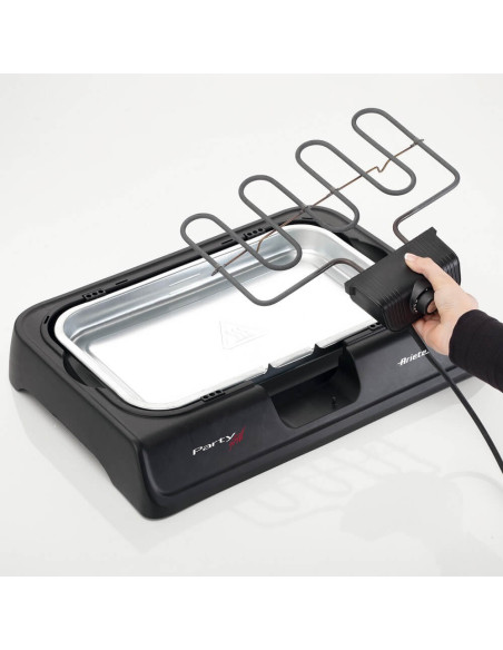 Ariete 723 Party Grill - barbecue elettrico. Potenza 2000W. Cottura lenta e rapida. Per carne, verdura e pesce. Dotata di vassoi