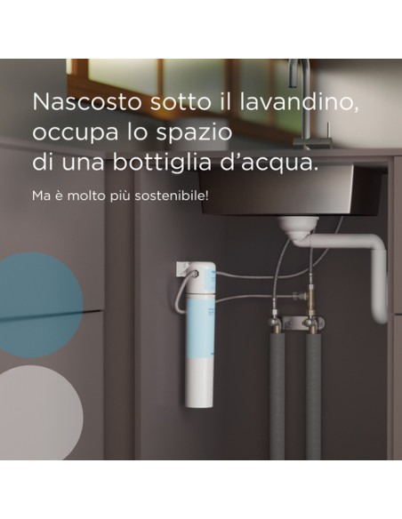 Brita Sistema filtrante mypure SLIM V-MF incl. 1x filtro (8000L) - sistema sottolavello per il tuo rubinetto per acqua buona e p