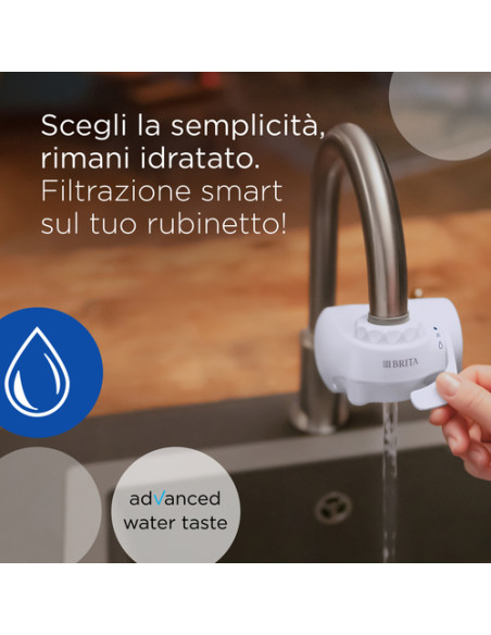 Brita Sistema filtrante per acqua ON TAP V incluso 1x filtro V - per acqua sostenibile dal gusto migliore direttamente dal rubin