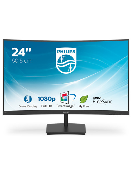 Philips E Line 241E1SC/00 Monitor PC 59,9 cm (23.6") 1920 x 1080 Pixel Full HD LED Nero