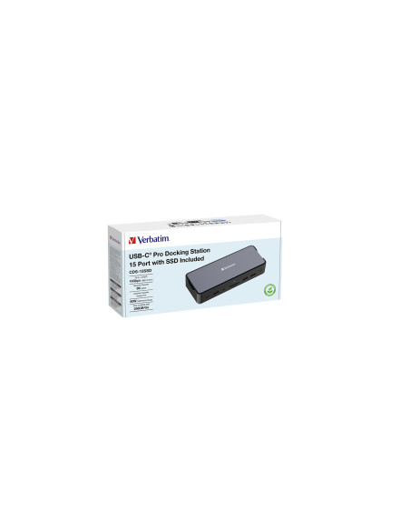 Verbatim CDS-15SSD Cablato USB 3.2 Gen 1 (3.1 Gen 1) Type-C Nero, Grigio