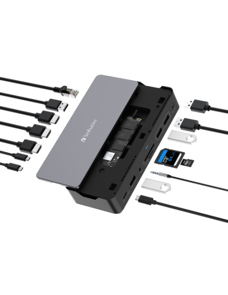 Verbatim CDS-15SSD Cablato USB 3.2 Gen 1 (3.1 Gen 1) Type-C Nero, Grigio