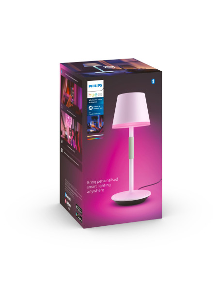 Philips Hue White and Color ambiance Go Lampada Smart da Tavolo Ricaricabile Bianca Wireless