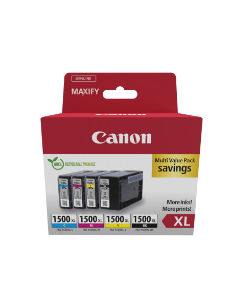 Canon 9182B010 cartuccia d'inchiostro 4 pz Originale Resa elevata (XL) Nero, Ciano, Magenta, Giallo