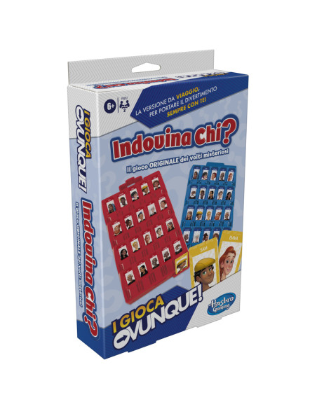 Hasbro Gaming Indovina Chi? I Gioca Ovunque, il gioco originale dei volti misteriosi per bambini e bambine, gioco portatile per 
