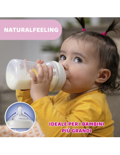 Chicco Natural Feeling biberon 330 ml Grigio 2