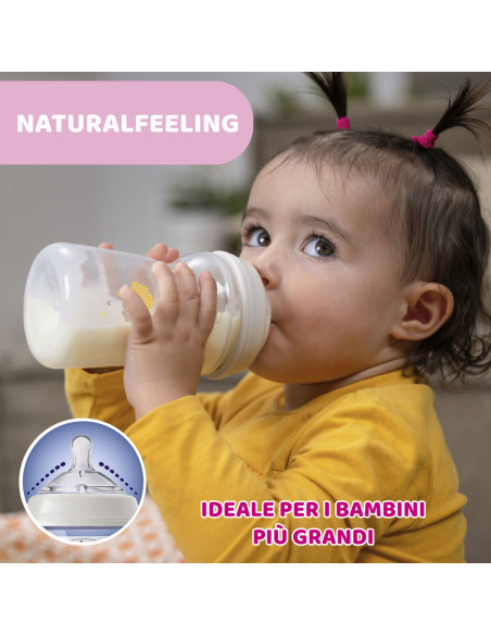 Chicco Natural Feeling biberon 330 ml Grigio