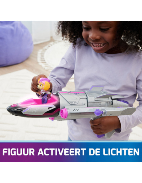 PAW Patrol , Mighty Jet di Skye, con Luci e Suoni, Ali che Ruotano a 360°, da : Il Super Film, Giochi per Bambini e Bambine, 3+