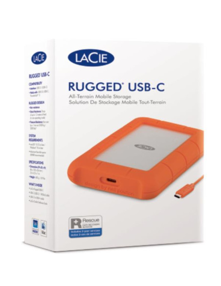 4TB LACIE RUGGED HDD USB-C
