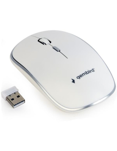 GEMBIRD MOUSE WIRELESS WHITE