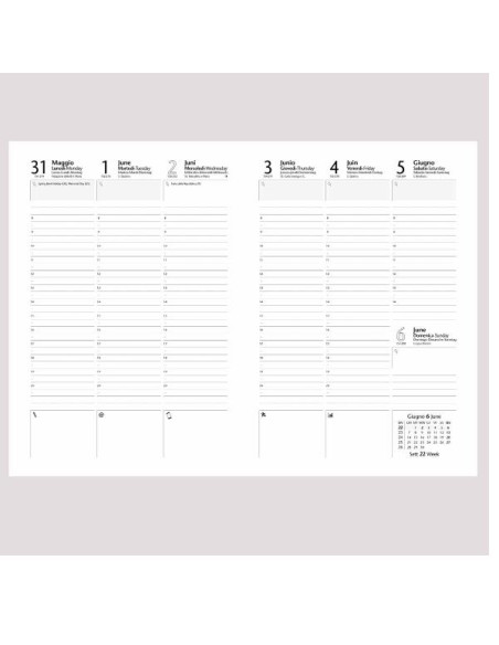 AGENDA SETT. 17X24 WEEKLY BORDEAUX
