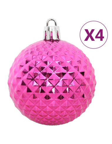 Set Addobbi di Natale 108 pz Bianco e Rosa