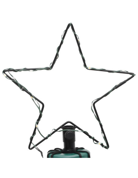 Albero di Natale con Palo in Metallo 500 LED Bianco Caldo 3 m