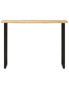 Tavolo Consolle Bordi Vivi 105x33x76 cm Legno Massello di Mango 2