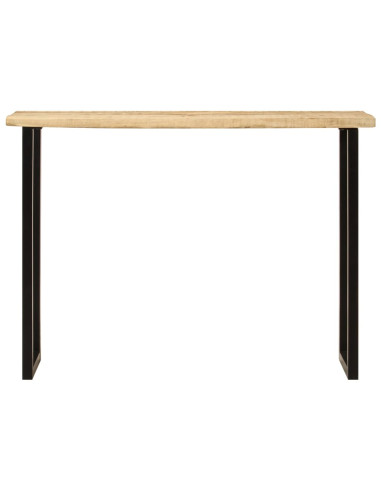 Tavolo Consolle Bordi Vivi 105x33x76 cm Legno Massello di Mango