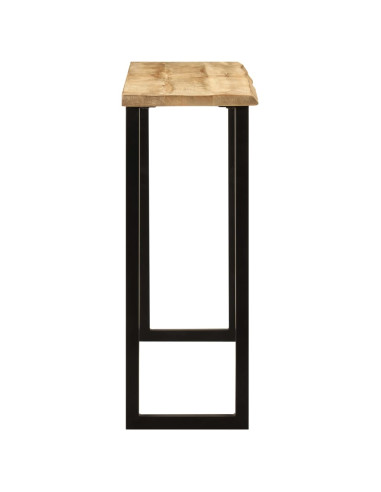 Tavolo Consolle Bordi Vivi 105x33x76 cm Legno Massello di Mango