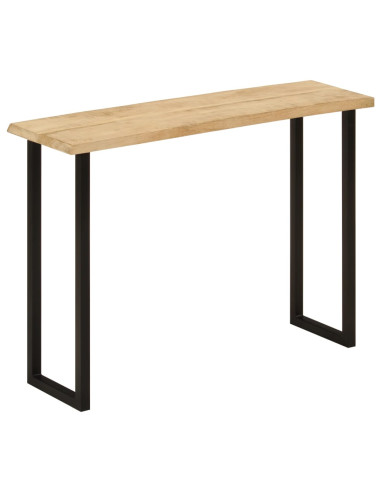 Tavolo Consolle Bordi Vivi 105x33x76 cm Legno Massello di Mango