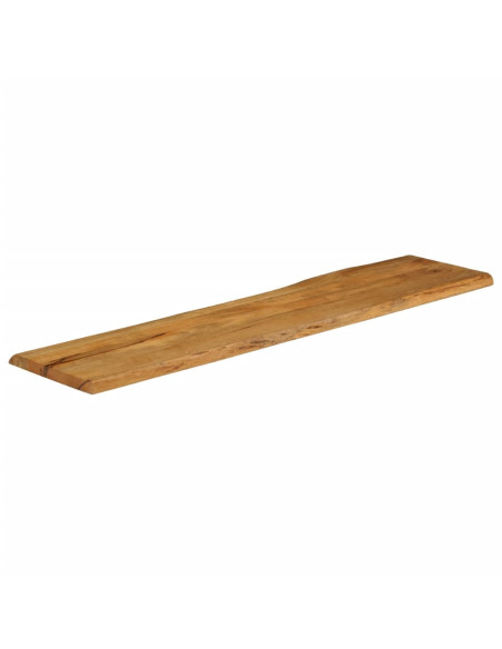 Piano Tavolo 180x40x2,5 cm Bordi Vivi in Legno Massello Mango