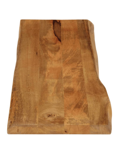 Piano Tavolo 180x40x2,5 cm Bordi Vivi in Legno Massello Mango