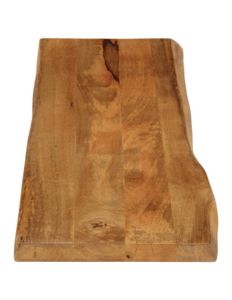 Piano Tavolo 180x40x2,5 cm Bordi Vivi in Legno Massello Mango