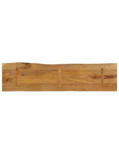 Piano Tavolo 180x40x2,5 cm Bordi Vivi in Legno Massello Mango