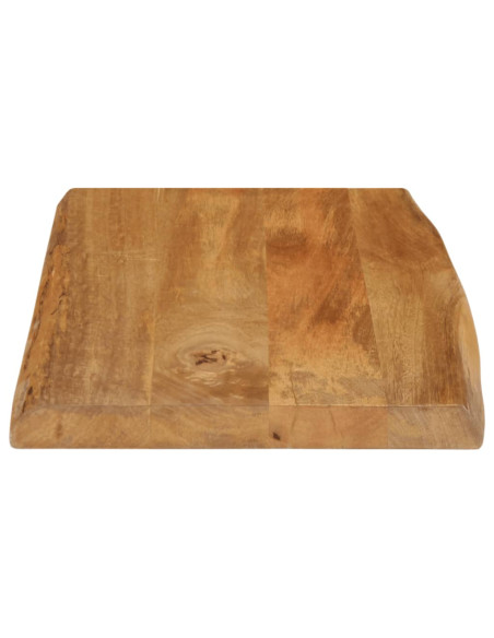 Piano Tavolo 60x40x2,5 cm Bordi Vivi in Legno Massello di Mango