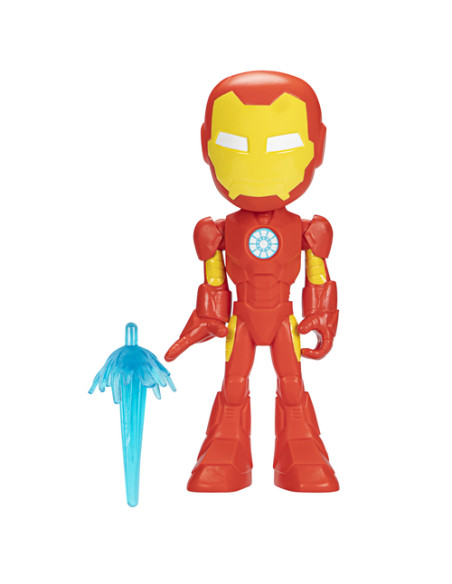 Marvel Spidey e I Suoi Fantastici Amici, mega Iron Man, action figure da 22,5 cm, giocattolo prescolare, per bambini dai 3 anni 