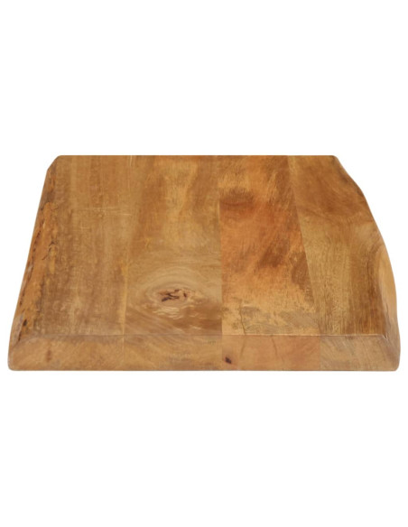 Piano Tavolo 70x40x2,5 cm Bordi Vivi in Legno Massello di Mango