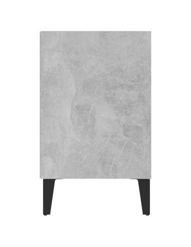 Mobile TV con Gambe in Metallo Grigio Cemento 103,5x30x50 cm