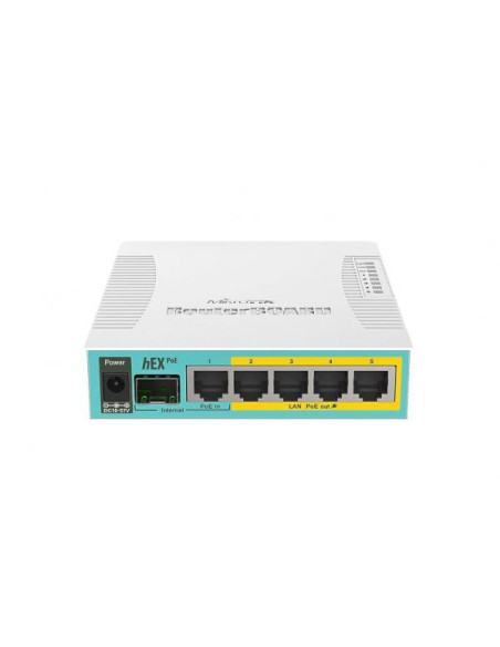 Mikrotik hEX PoE router cablato Bianco