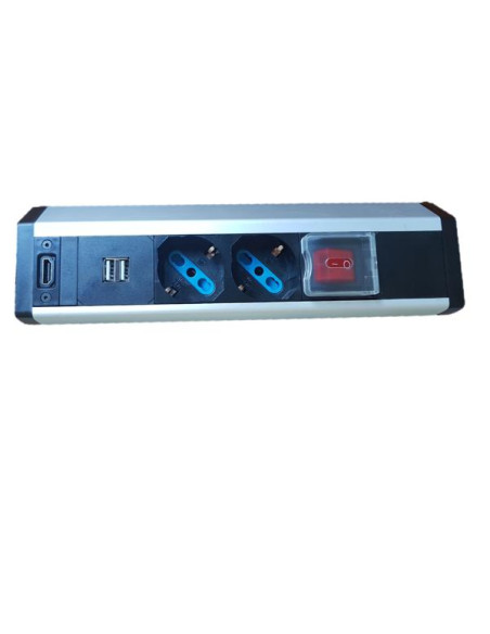 MULTIPRESA 2 SCHUKO 2 USB HDMI