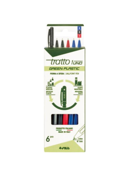 CF6 TRATTO1 GREEN PLAST 3 COL.ASS.