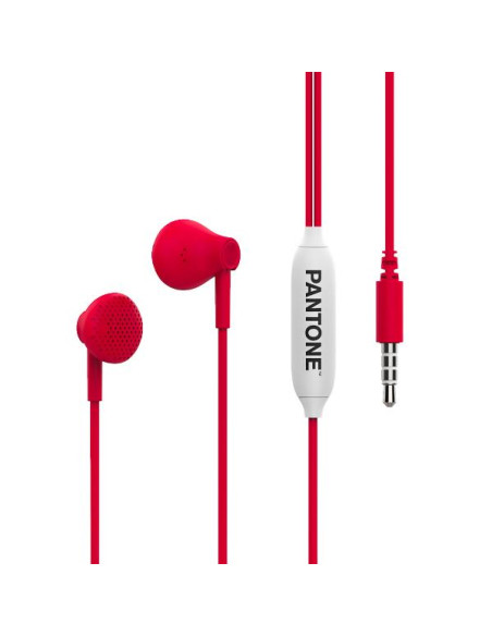 PANTONE WIRED EARPHONE 3.5MM RED1