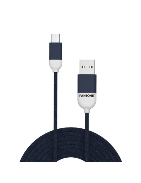 PANTONE MICROUSB CABLE 1.5MT NAVYBL