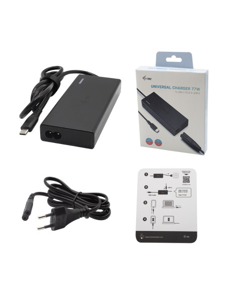 i-tec Universal Charger USB-C PD 3.0 + 1x USB-A, 77 W