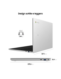 Samsung Galaxy Chromebook Go Intel® Celeron® N N4500 35,6 cm (14") HD 4 GB LPDDR4x-SDRAM 64 GB eMMC Wi-Fi 6 (802.11ax) ChromeO 2