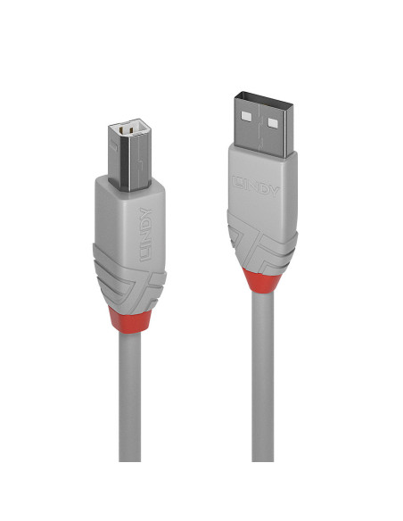 Lindy 36683 cavo USB USB 2.0 2 m USB A USB B Grigio