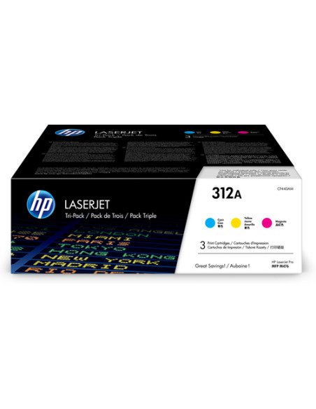 HP Cartuccia Toner ciano Tri-Pack 312A
