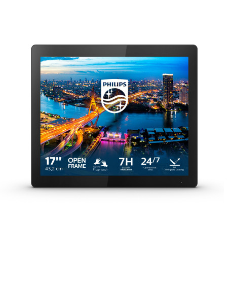 Philips B Line 172B1TFL/00 Monitor PC 43,2 cm (17") 1280 x 1024 Pixel LED Touch screen Nero