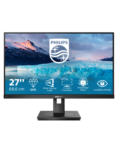 Philips S Line 275S1AE/00 LED display 68,6 cm (27") 2560 x 1440 Pixel 2K Ultra HD LCD Nero