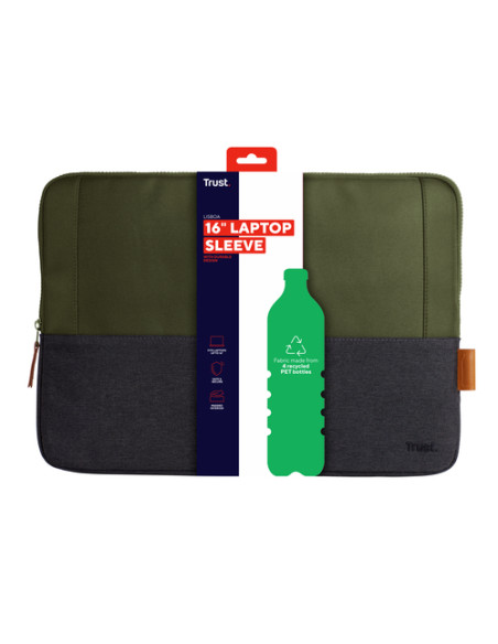Trust Lisboa 40,6 cm (16") Custodia a tasca Verde